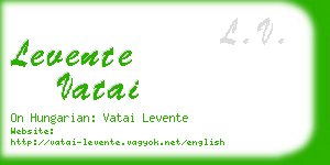 levente vatai business card